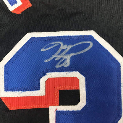 Autographed/Signed Mike Piazza New York NY Black Baseball Jersey Beckett BAS COA