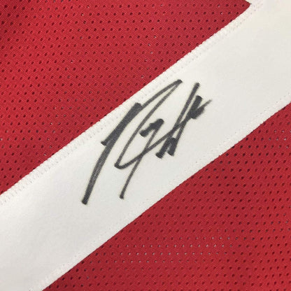Framed Autographed/Signed Rodney Hampton 35x39 Georgia Red Stat College Football Jersey PSA/DNA COA