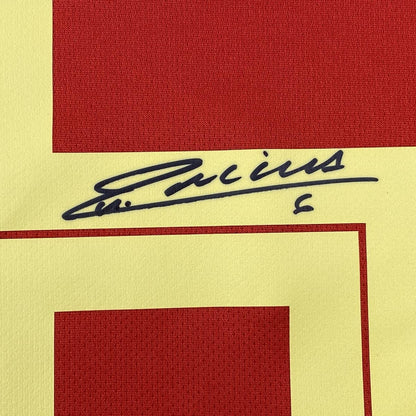 Autographed/Signed Andres Iniesta Spain Red World Cup Soccer Futbol Jersey Beckett BAS COA