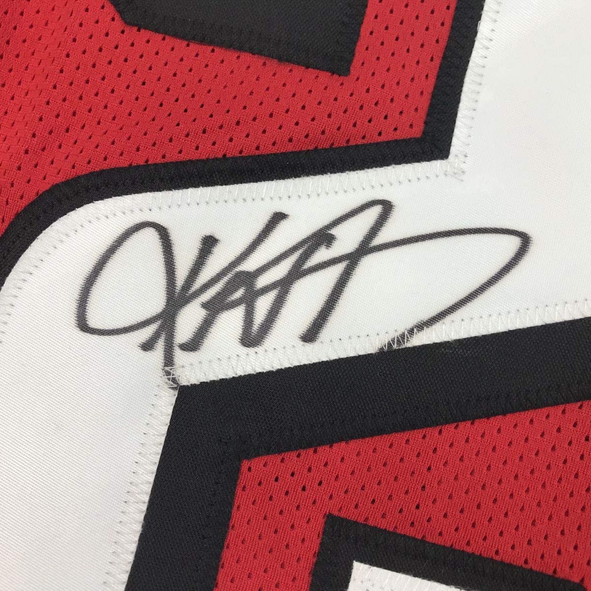 Autographed/Signed Keanu Neal Atlanta Red Football Jersey JSA COA