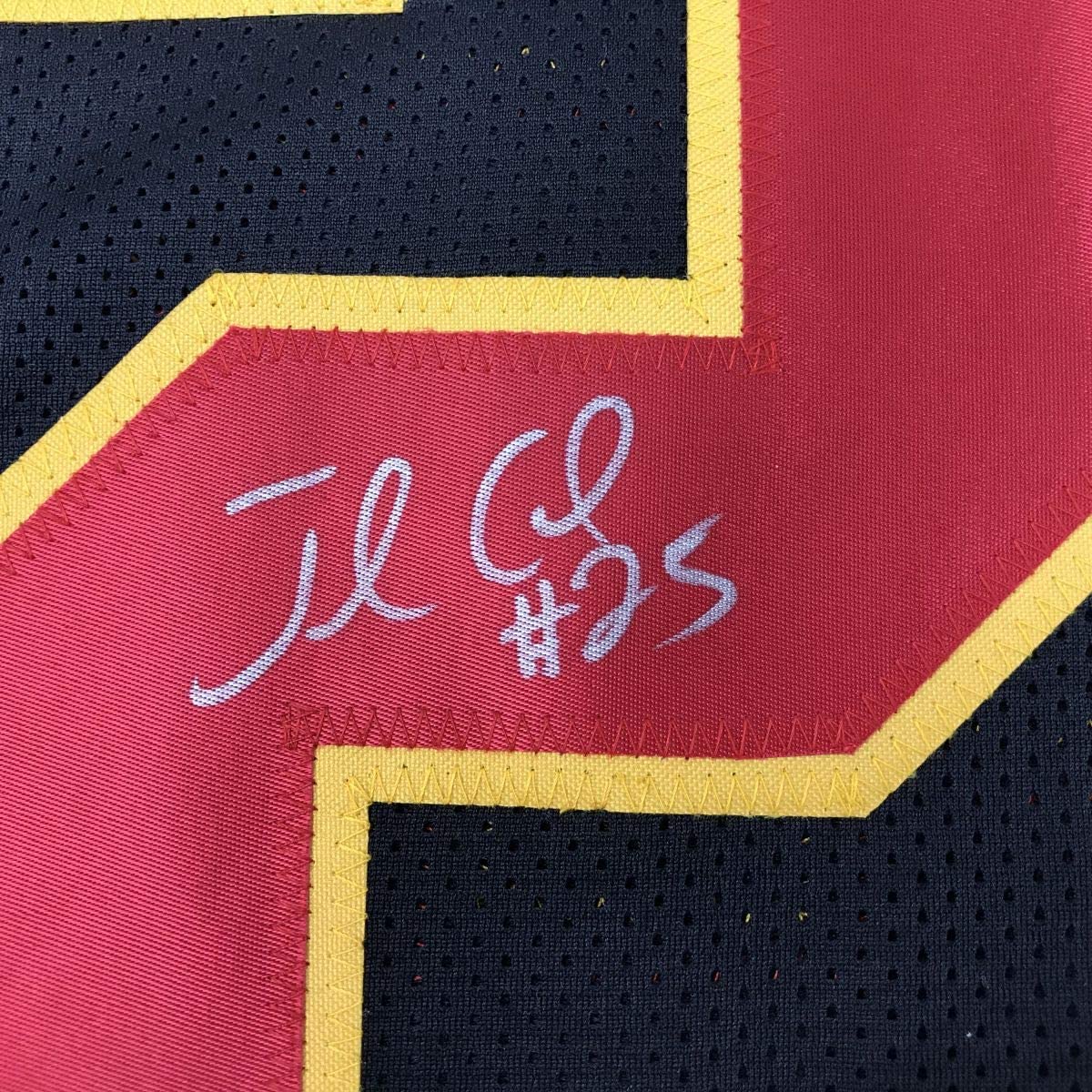 Autographed/Signed Jamaal Charles Kansas City Black Football Jersey JSA COA
