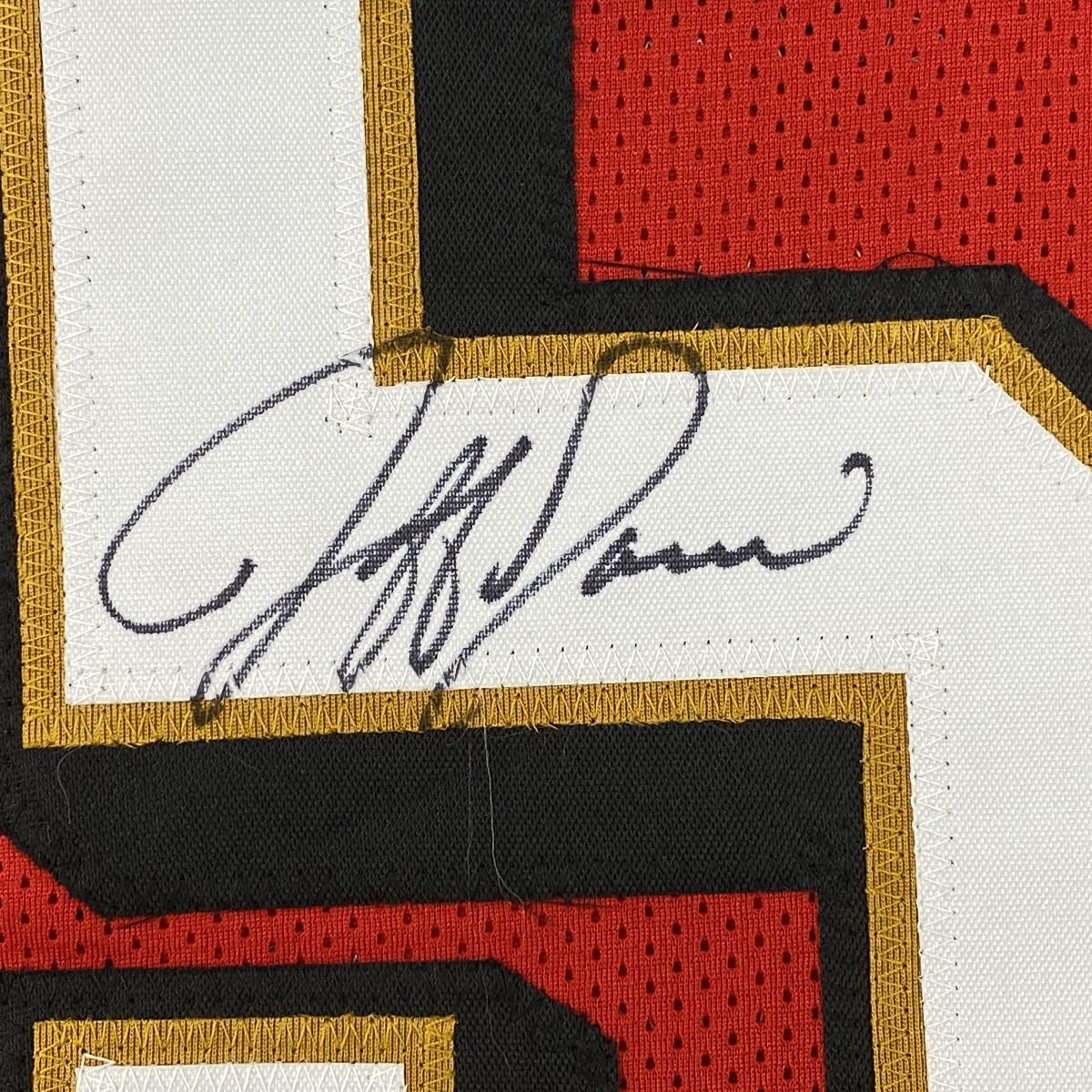 Autographed/Signed Jeff Garcia San Francisco Red Football Jersey Beckett BAS COA