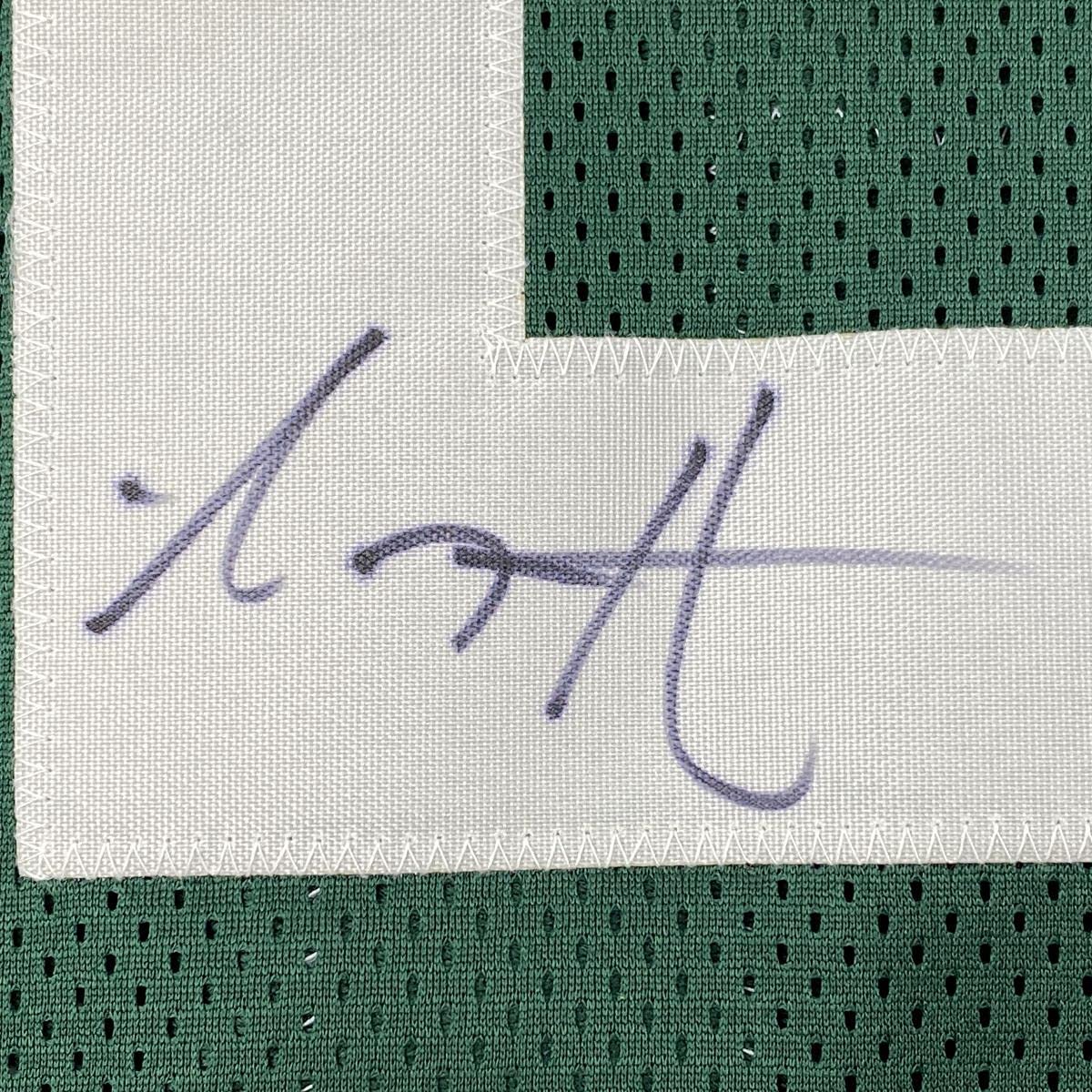 Autographed/Signed AJ A.J. Hawk Green Bay Green Football Jersey JSA COA