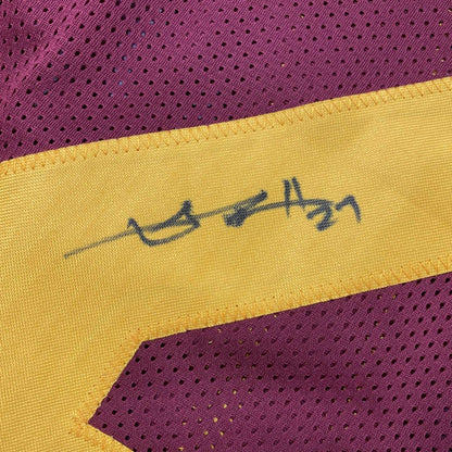 Autographed/Signed Antonio Brown Central Michigan Maroon College Football Jersey JSA COA