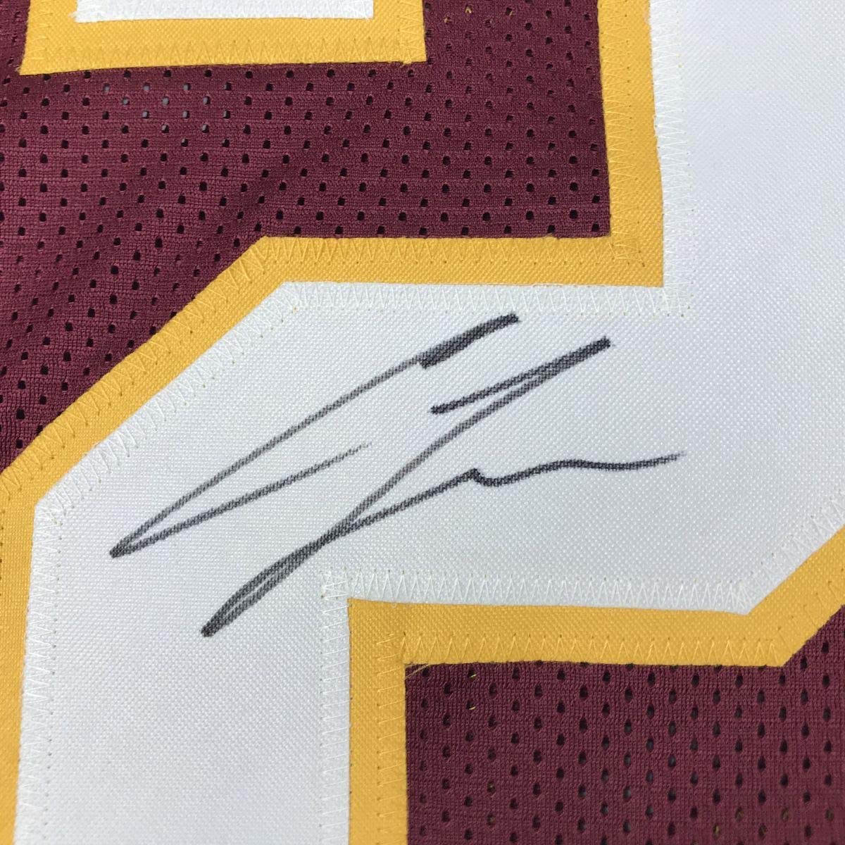 Autographed/Signed Chris Thompson Washington Burgundy Football Jersey JSA COA
