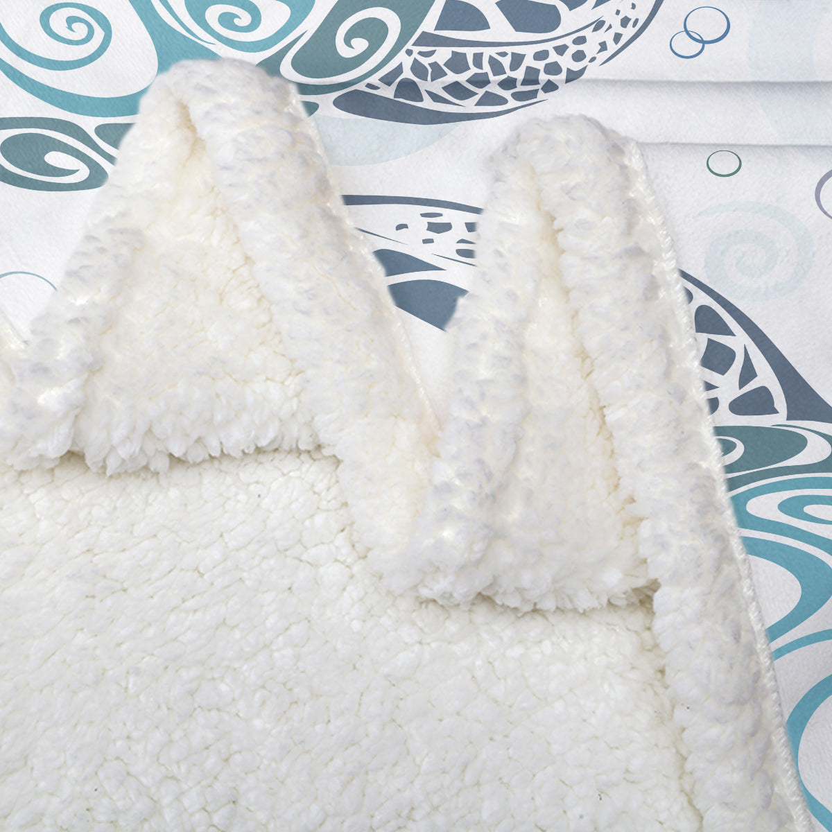 Serene Sea Turtle Sherpa Throw