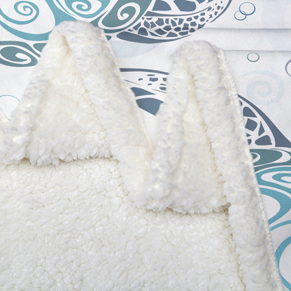 Serene Sea Turtle Sherpa Throw