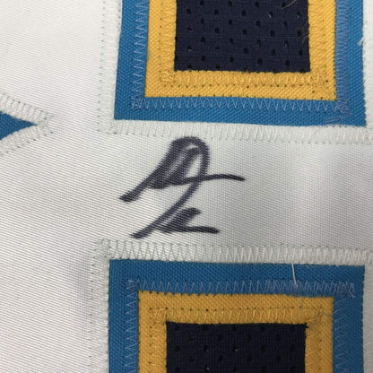 Autographed/Signed Antonio Gates Los Angeles LA Dark Blue Football Jersey Beckett BAS COA