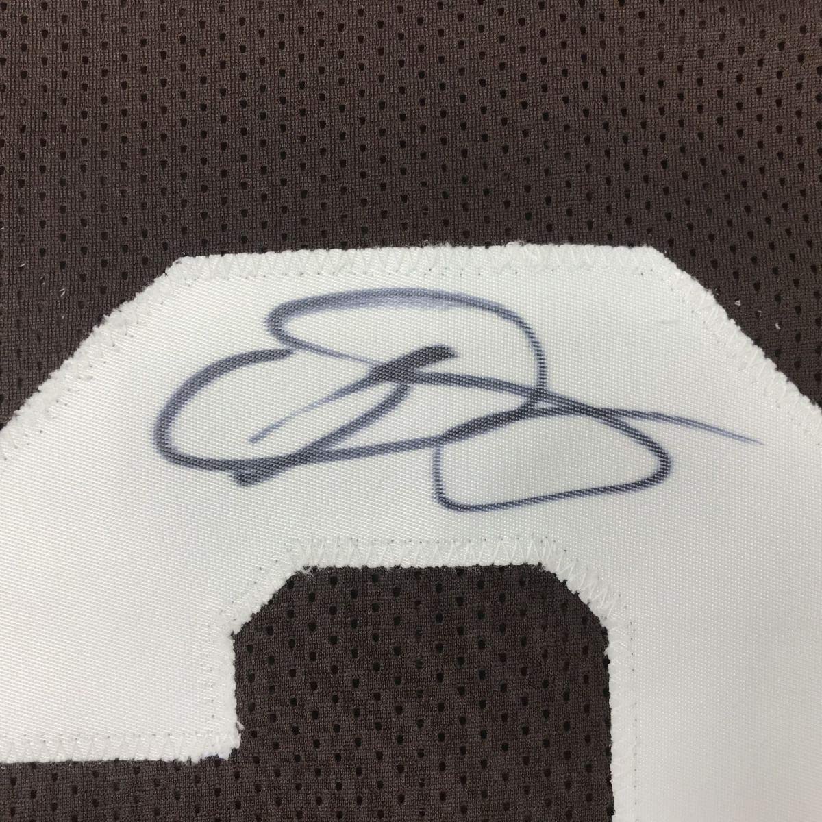 Autographed/Signed Odell Beckham Jr. Cleveland Retro Brown Football Jersey JSA COA