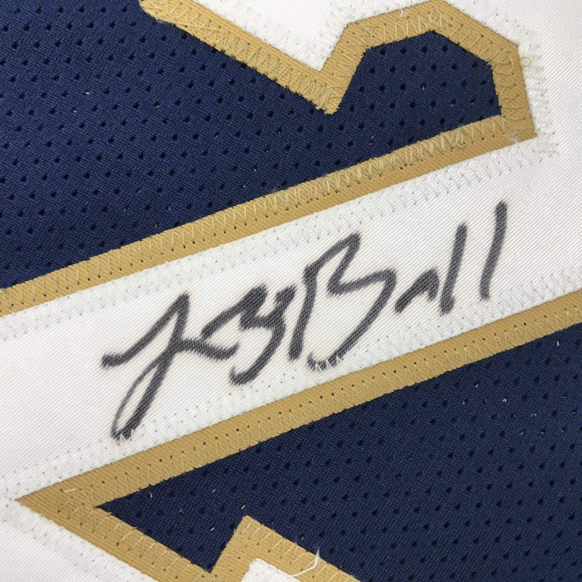 Autographed/Signed Lonzo Ball New Orleans Blue Basketball Jersey Beckett BAS COA