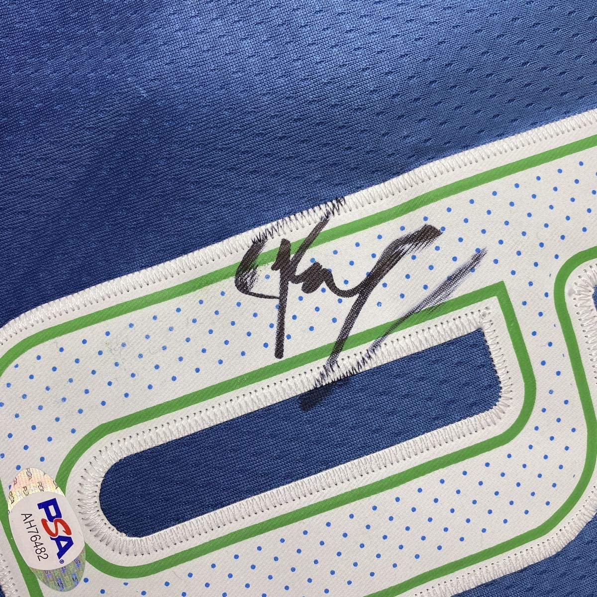 Autographed/Signed Kristaps Porzingis Dallas Blue Basketball Jersey PSA/DNA COA