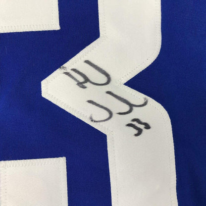 Autographed/Signed Henrik Sedin Vancouver Blue Hockey Jersey JSA COA Holo Only