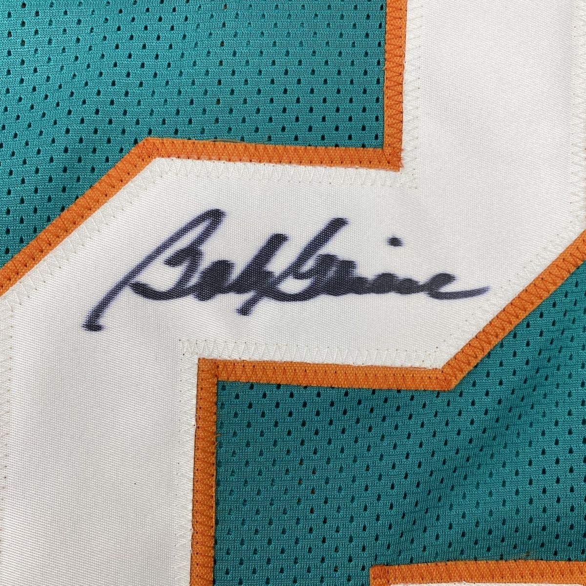 Autographed/Signed Bob Griese Miami Teal Football Jersey JSA COA