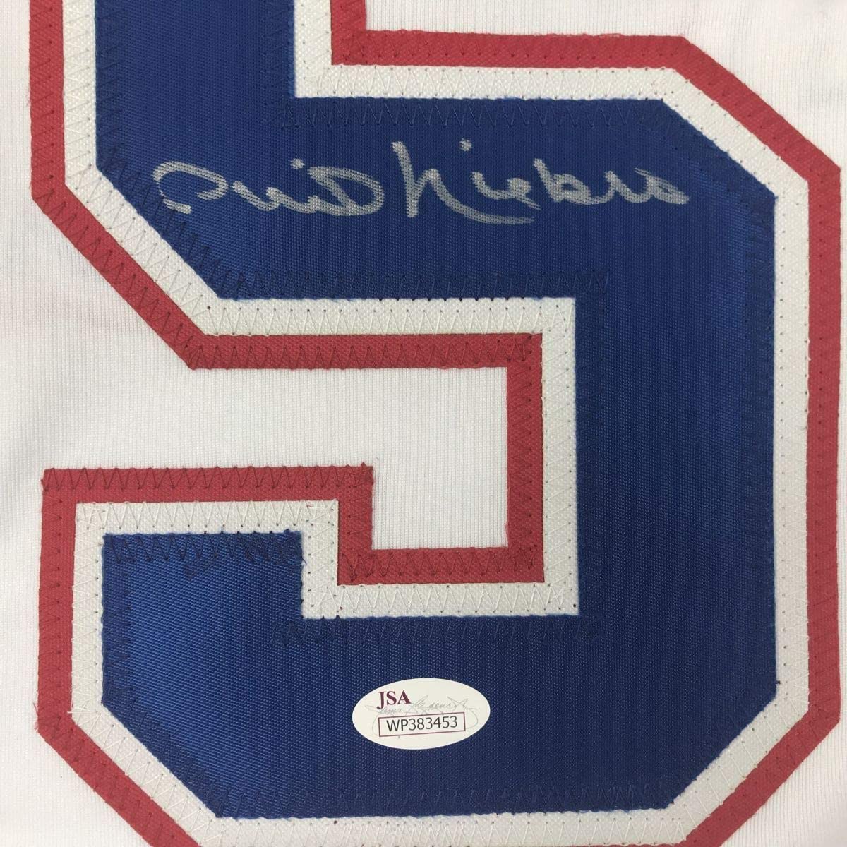 Framed Autographed/Signed Phil Niekro 35x39 Atlanta White Baseball Jersey JSA COA