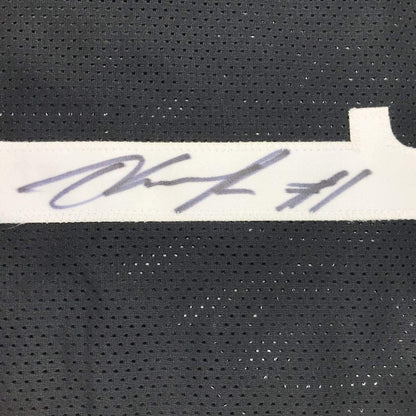 Autographed/Signed D'Angelo Russell Brooklyn Black Basketball Jersey JSA COA