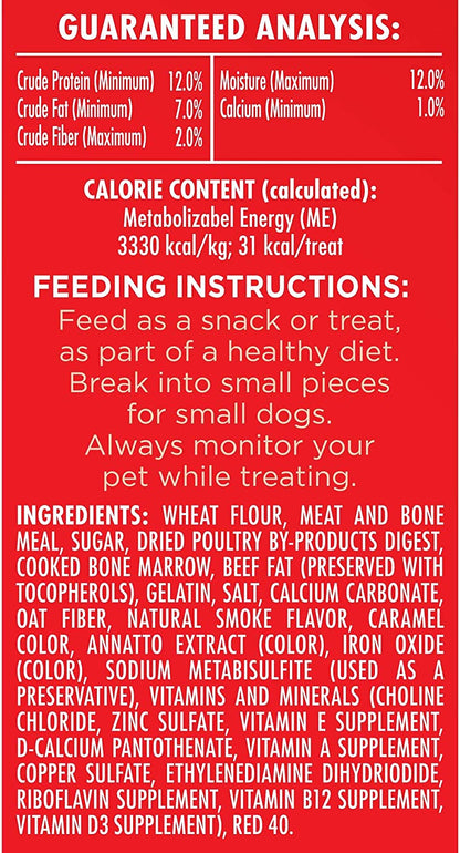 Milk-Bone MaroSnacks Dog Treats, Beef, 15 Ounce (Pack of 6)