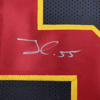 Autographed/Signed Frank Clark Kansas City Black Football Jersey PSA/DNA COA