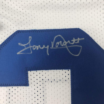 Framed Autographed/Signed Tony Dorsett 35x39 Dallas White Football Jersey JSA COA