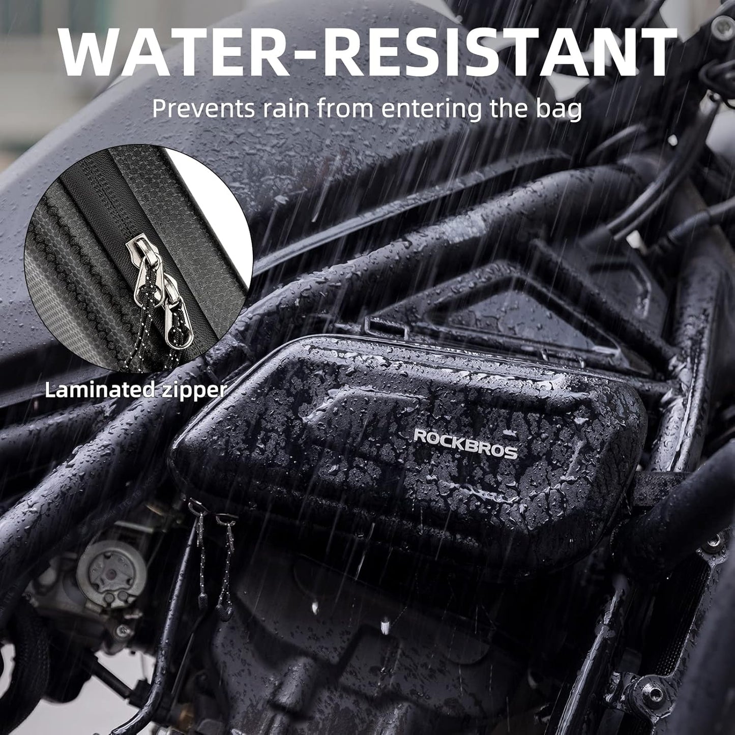 ROCKBROS EVA Hard Shell Motorcycle Tool Bag - Water-Resistant Triangle Side Bag