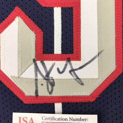 Autographed/Signed Steve Francis Houston Blue Basketball Jersey JSA COA