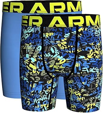 Under Armour Boys' Performance Boxer Briefs Blue