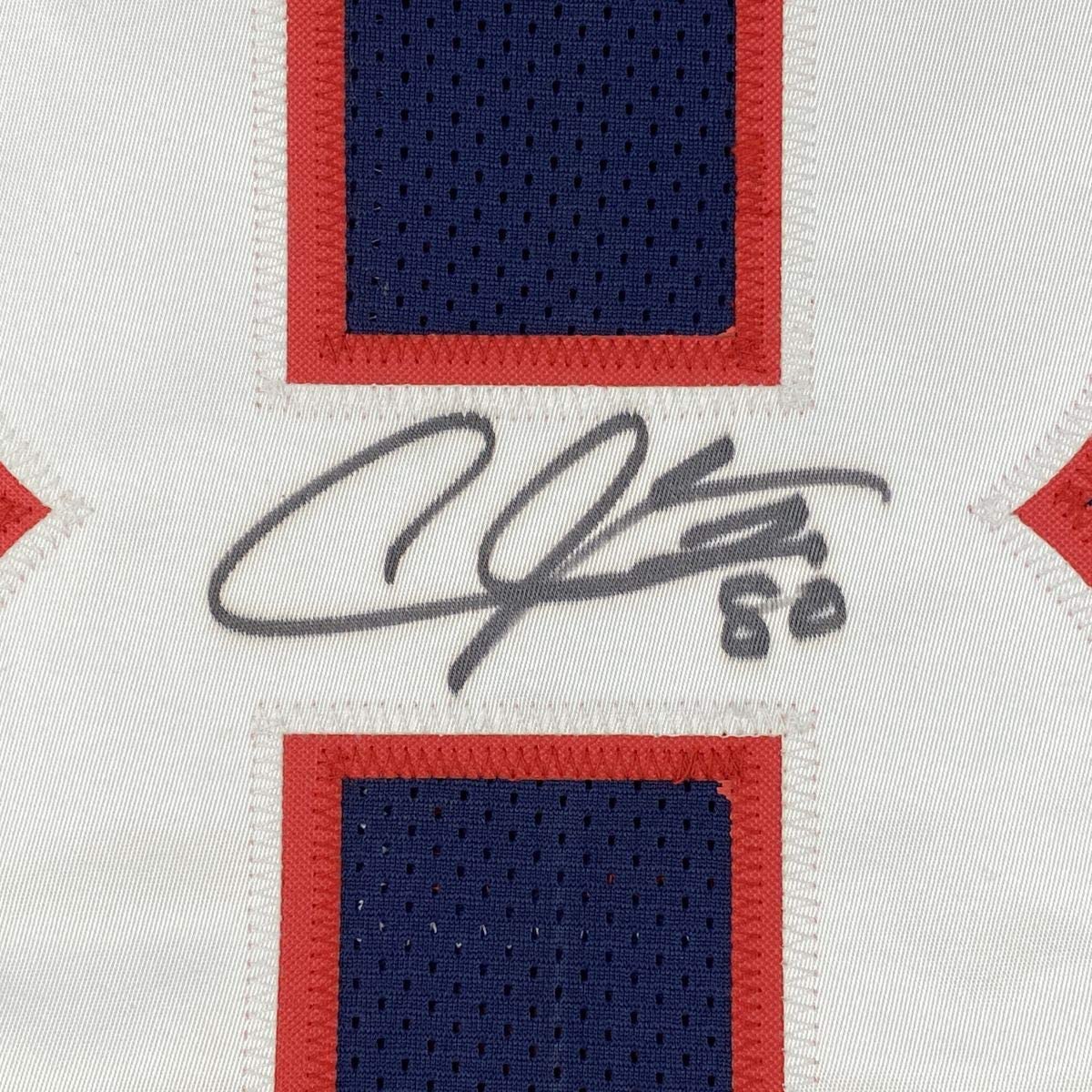 Autographed/Signed Andre Johnson Houston Blue Football Jersey JSA COA