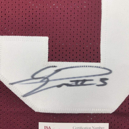 Autographed/Signed Calvin Ridley Alabama Maroon College Football Jersey JSA COA