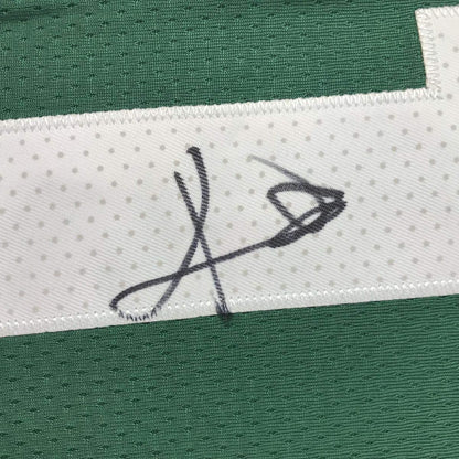 Autographed/Signed Kyrie Irving Boston Green Basketball Jersey JSA COA