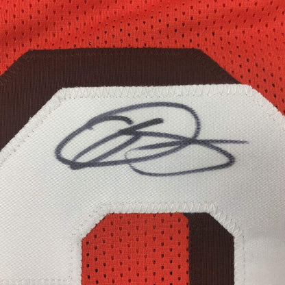 Autographed/Signed Odell Beckham Jr. Cleveland Orange Football Jersey JSA COA
