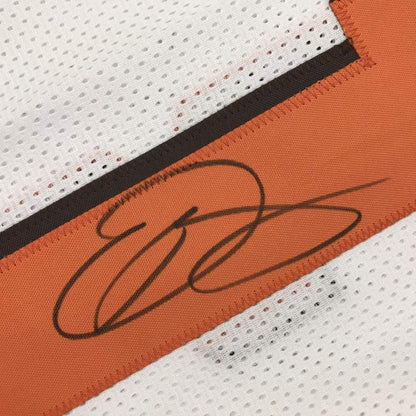 Autographed/Signed Odell Beckham Jr. Cleveland White Football Jersey JSA COA