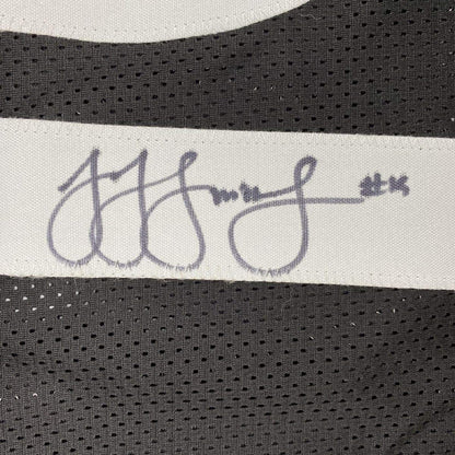 Autographed/Signed JuJu Smith-Schuster Pittsburgh Black Football Jersey Beckett BAS COA