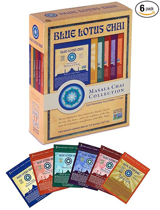 Blue Lotus Chai - Masala Chai Collection - Six Varieties - 0.5 oz each (14.17g)