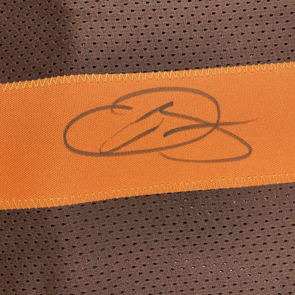 Autographed/Signed Odell Beckham Jr. Cleveland Color Rush Football Jersey Beckett BAS COA