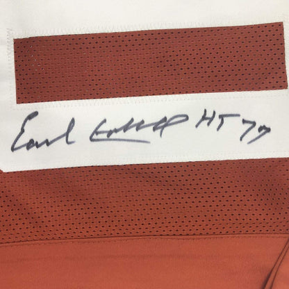 Autographed/Signed Earl Campbell HT 77 Texas Orange College Football Jersey JSA COA