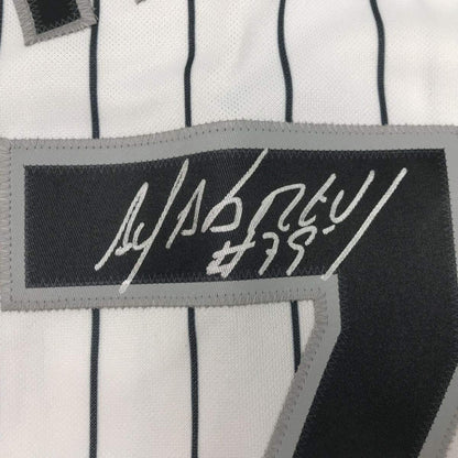 Autographed/Signed Jose Abreu Chicago Sox White Baseball Jersey PSA/DNA COA