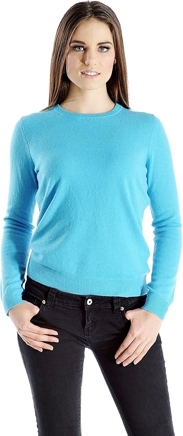 Cashmere Boutique 100% Pure Cashmere Crew Neck Sweater for Women _ÑÐ Long Sleeve, Classic Style, Soft and Warm Pullover Sweater