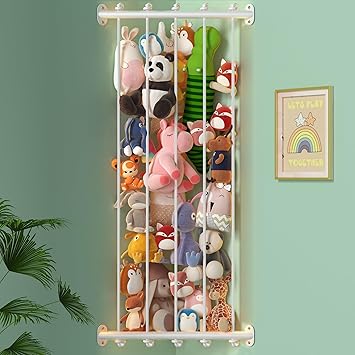 Corner Stuffed Animal Storage, Kids Stuffed Animal Toy Organizer and Storage Zoo, Toys Holder Shelf for Wall Hanging Nursery Play Room Bedroom Perfect, Wall D�©cor, Toddler Boys Girls