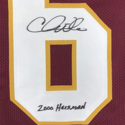 Autographed/Signed Chris Weinke 2000 Heisman  Florida State FSU Maroon Football Jersey JSA COA