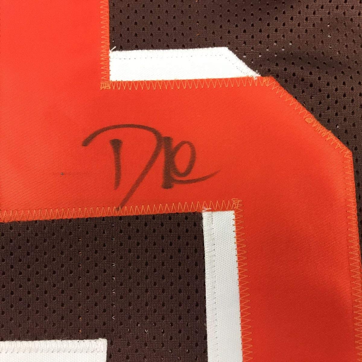 Autographed/Signed David Njoku Cleveland Split Football Jersey PSA/DNA COA