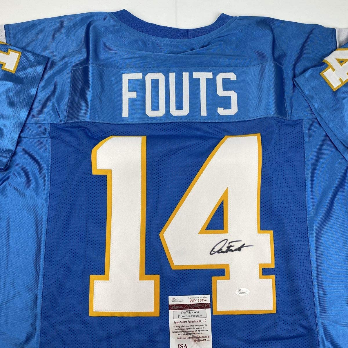 Autographed/Signed Dan Fouts San Diego Powder Blue Football Jersey JSA COA