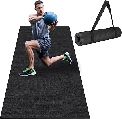 Large Exercise Mat 6'x2'|6Š—…x4' Workout Mat for Home Gym Mats Exercise Gym Flooring Fitness Mat Large Yoga Mat Cardio Mat for Weightlifting, Jump Rope, MMA, Stretch, Plyo, HIIT, Shoe-Friendly