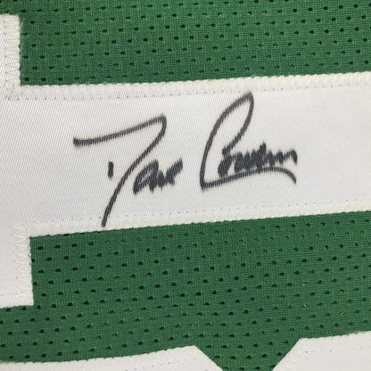 Autographed/Signed Dave Cowens Boston Green Stat Basketball Jersey PSA/DNA COA