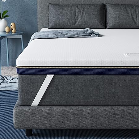 BedStory 4 Inch Firm Memory Foam Mattress Topper Queen Size - Extra Firm Bed Topper for Overweight Individuals, Back Pain Relief Enhanced Cooling Pad with Skin-Friendly Cover, CertiPUR-US Certified