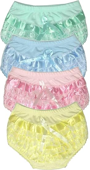 Baby Girls 100% Cotton Diaper Cover Bloomers 4 Pack
