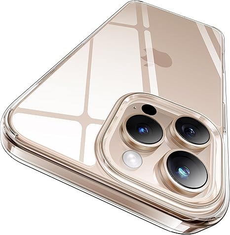 CASEKOO for iPhone 16 Pro Case Crystal Clear, [Never Yellow Technology] [12FT Military-Grade Protection] Transparent Slim Cover Women Men 16 Pro PhoneCase 6.3 inch, Clear