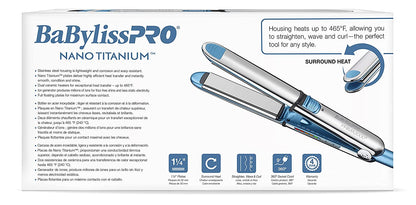 BabylissPRO Nano Titanium Prima Ionic Hair Straightener, Curl and Straighten Hair With One Professional Tool