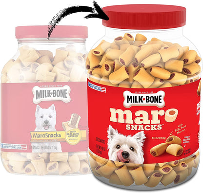 Milk-Bone MaroSnacks Dog Treats, Beef, 15 Ounce (Pack of 6)