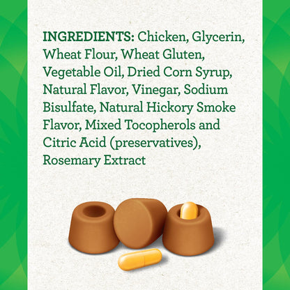 Greenies Pill Pockets Capsule Size Natural Soft Dog Treats, Chicken 7.9 oz. 30ct