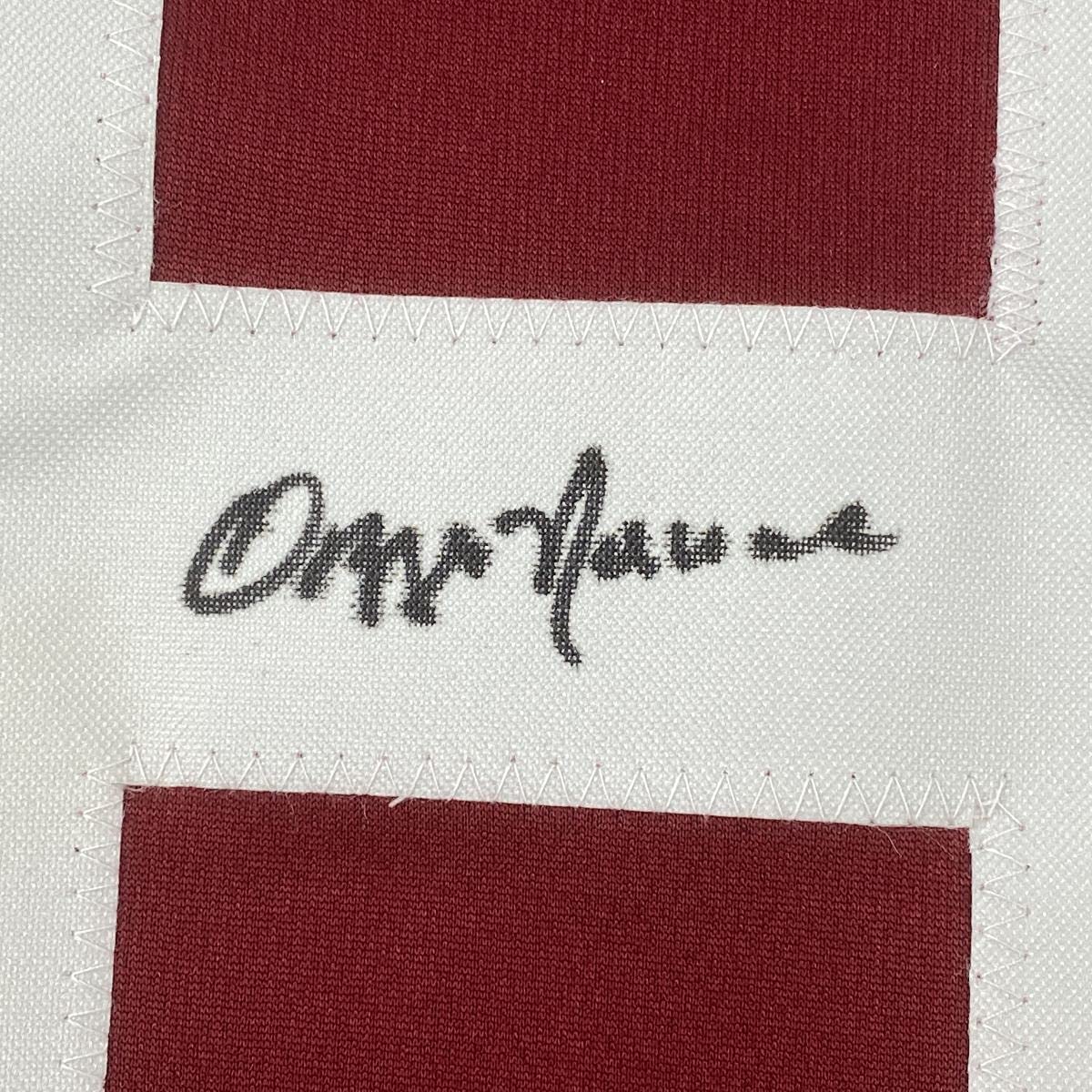 Autographed/Signed Ozzie Newsome Alabama Red College Football Jersey JSA COA