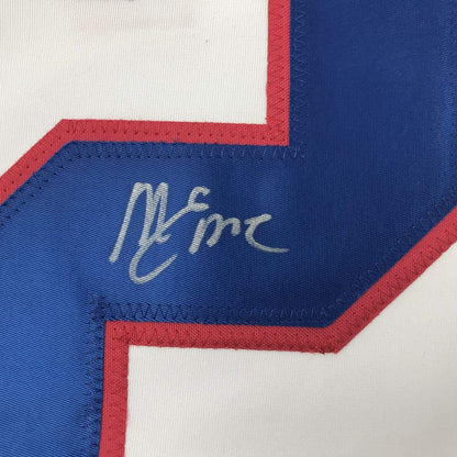 Autographed/Signed Mike Eruzione White Team USA Miracle On Ice 1980 Hockey Jersey JSA COA